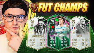 Rank 1 QampA FUT Champs w 98 Garrincha 96 Joao Felix 95 Petit [upl. by Lerraf]