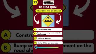 G1 Practice Test  Signs Quiz 6 [upl. by Remot]