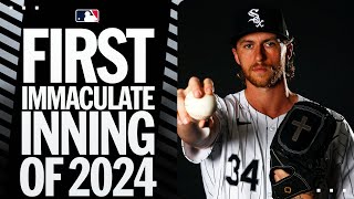 Michael Kopech tosses the FIRST IMMACULATE INNING of 2024 [upl. by Eenhpad385]