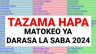 BOFYA HAPA KUTAZAMA MATOKEO YA DARASA LA SABA 20242024 [upl. by Ennaoj586]