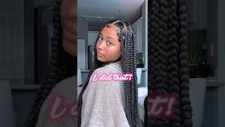 💥 Nailed it with these large knotless box braids hairstyle largebraids braidstyles braids [upl. by Cronin442]