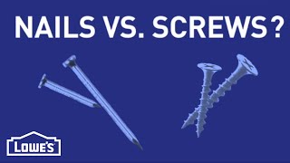 When Do I Use Nails vs Screws  DIY Basics [upl. by Niwri]