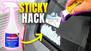 Remove Car Stickers in Less Than 2 Minutes  2 TOOLS EASY HACK [upl. by Odnalro]