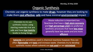 AQA 314 315 amp 316 Organic Synthesis NMR and Chromatography REVISION [upl. by Ahsinrev]