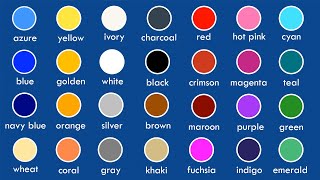 Names Of Colors  List Of Colors In English [upl. by Ahsienat]