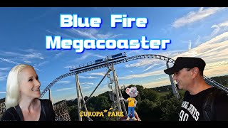 Europapark Blue Fire Megacoaster Onride 👀 POV 4K [upl. by Alliuqahs]