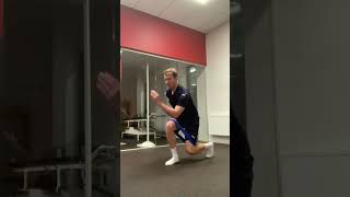 Decelerations utfallshopp med miniband dec split squat jump [upl. by Airdnna]