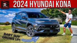 The 2024 Hyundai Kona NLine Is A Spunkier GrownUp Turbo Small SUV [upl. by Aicilic]