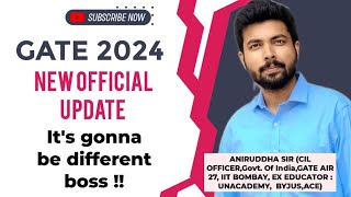 GATE 2024 Official Update  Its going to be different  aniruddhasir gate2024 iiscbangalore [upl. by Relyk775]