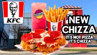 KFCs NEW CHIZZA Chicken Pizza Review amp Blackberry Lemonade Returns [upl. by Keriann]