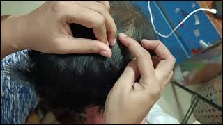 ASMR  scalp check relaxation 💤💤😴 16 [upl. by Arretnahs]