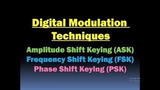 ASK FSK PSK Modulation  Digital Modulation Techniques  Amplitude Frequency and Phase Shift Keying [upl. by Mcroberts]