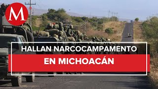 Guardia Nacional y Ejército destruyen campamento clandestino en Aguililla [upl. by Nage]