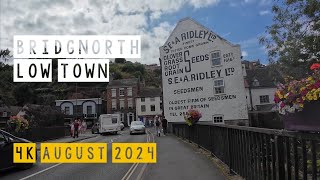 Bridgnorth Low Town Walk  Bridgenorth Bridge Over River Severn  Shropshire England  August 2024 [upl. by Nageet]