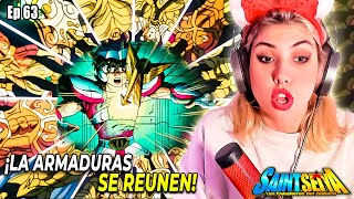 ¡EL PODER DE LAS ARMADURAS DORADAS😱✨  REACCIÓN Por PRIMERA VEZ CABALLEROS DEL ZODIACO Ep 63 [upl. by Gebhardt]