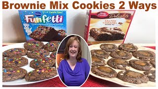 BROWNIE MIX COOKIES 2 WAYS  BAKE WITH ME [upl. by Annaihs120]