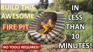 Build The Coolest Backyard Fire Pit in Under 10 Minutes  NO TOOLS REQUIRED [upl. by Gershon457]