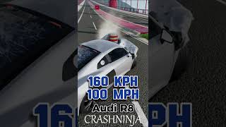 AUDI R8 Bollard CRASH Test [upl. by Arek325]