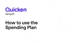 Quicken Simplifi  How to use the Spending Plan feature [upl. by Aciretehs]