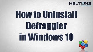 How to Uninstall Defraggler in Windows 10 [upl. by Elleinet]