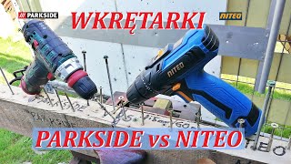 Wkrętarka NITEO 12V z Biedronki VS wkrętarka PARKSIDE 12V z LIDLA test w TERENIE [upl. by Nilyram]