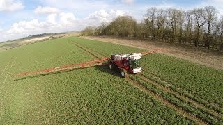 Bateman RB55 Sprayer  36m Boom  Aerial Footage [upl. by Odnomor]