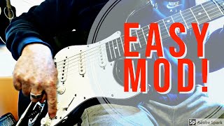 Glarry Stratocaster With 7 Way Switching  Gilmour Mod Wiring [upl. by Ellehsad]