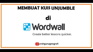 Membuat Kuis Unjumble di Wordwall [upl. by Lettie]