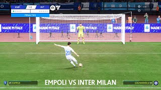 EMPOLI VS INTER MILAN PENALTIES SOCCER [upl. by Htiffirg]