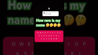 How rare is your name test rarestboysname rarestirlsname shortsfeed ytshorts rarenames shorts [upl. by Aliuqa]