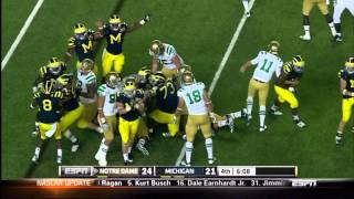 2011 Michigan highlights v Notre Dame HD [upl. by Gualtiero]