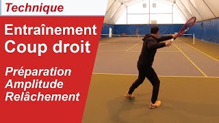 On continue lentraînement pour la technique du coup droit au tennis [upl. by Sikorski]