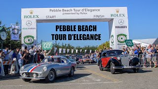 Pebble Beach Tour dElegance at Monterey Car Week 2024  Full Unedited RollOut • Cars In The Wild [upl. by Hanahsuar]