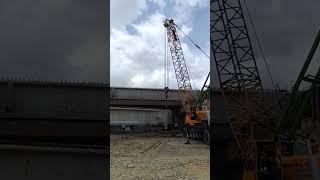 Girder shifting shorts india construction water life risk water trending india insects [upl. by Alimhaj]