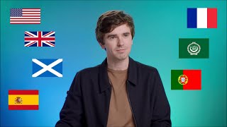 Freddie Highmore Speaking 5 Languages [upl. by Elaval]