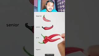 BIGNNER MIRCHI VS LEGEND MIRCHI trending drawing youtubeshorts [upl. by Garrik]