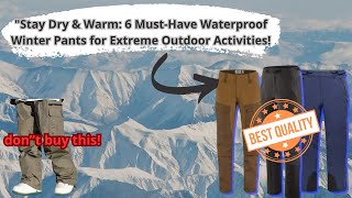 6 Best Waterproof Winter Pants for Outdoor Lovers – Keep Warm amp Protected All Season [upl. by Mayrim605]