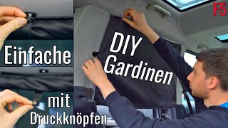 Selbstgenähte blickdichte Gardinen mit Druckknöpfen für deinen Camper Umbau [upl. by Lambard]