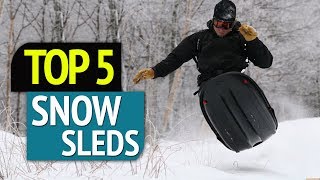 TOP 5 Best 5 Snow Sleds [upl. by Dyraj]