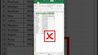 Hide 4 Digit in Mobile Number in Excel  Excel Tricks to Hide 4 Digit in Mobile Number exceltips [upl. by Feune]