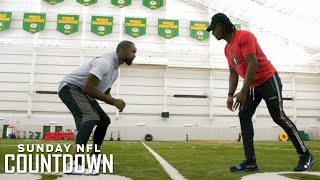 Packers WR Davante Adams demonstrates his release off the line  NFL Countdown  ESPN [upl. by Aiouqahs]