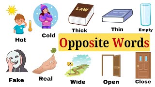 Opposite words in englishOpposite words for preschoolers  englishclass vocabulary oppositewords [upl. by Ermey]