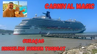 Carnival Magic Curaçao  Snorkeling the sunken Tugboat [upl. by Platt927]