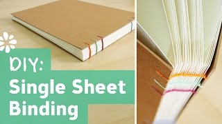 DIY Single Sheet Bookbinding Tutorial  Sea Lemon [upl. by Shama259]