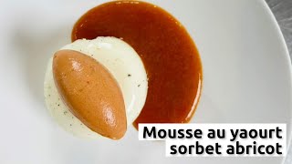 Mousse au yaourt sorbet abricot [upl. by Eidnam587]