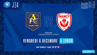 J14 I Aubagne FC vs AS Nancy L en replay 40 I National FFF 20242025 [upl. by Desdamonna]