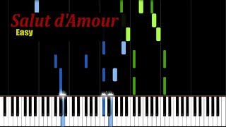 Salut dAmour  Edward Elgar Easy  Piano Tutorial  Synthesia  How to play [upl. by Nosdivad]