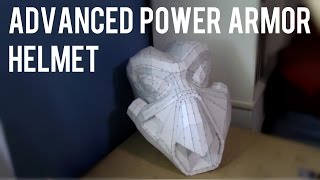 Fallout 2  Advanced Power Armor Helmet Pepakura Build [upl. by Dronski]