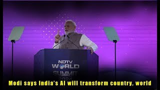 Modi says India’s AI will transform country world [upl. by Gardy]