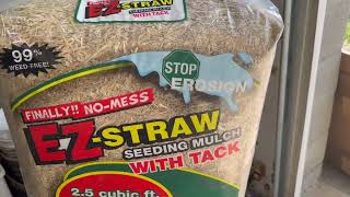 EZ Straw Seeding Mulch with Tack Biodegradable Organic Processed Straw Review [upl. by Ardelle]